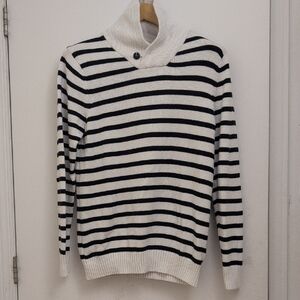 Striped Black and White Men's Sweater